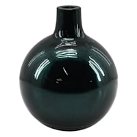 Found & Fable Green Glass Vase, 4"