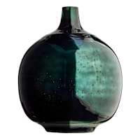 Found & Fable Green Glass Vase, 11.5"