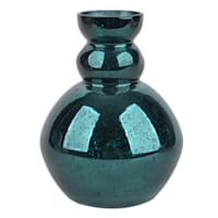 Found & Fable Dark Green Mercury Glass Vase, 5"
