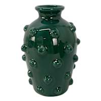 Found & Fable Green Bubble Ceramic Vase, 10.5"