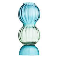 Found & Fable Green Glass Optic Ball Vase, 10"