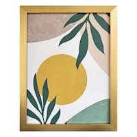 Glass Framed Botanicals Print Wall Art, 14x18