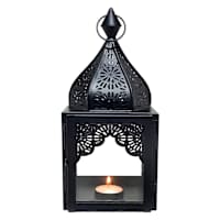 Found & Fable Black Metal Lantern, 9.5"