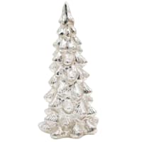 Silver Glass LED Tree, 8"