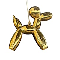 Crosby St. Gold Plastic Toy Dog Ornament, 3.75"