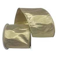 4" Gold Metallic Dupion Ribbon, 5yd