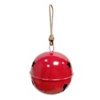 Homespun Holiday Red Jingle Bell Ornament, 12"
