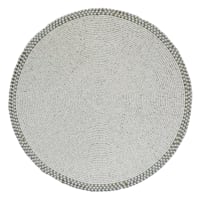 White Beaded Pearl Placemat, 14"