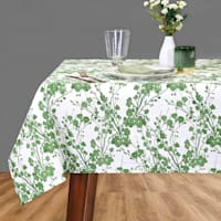 Green Floral Print Tablecloth, 60x104