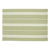 S4 13X19 Green With Ivory Stripes Placemats