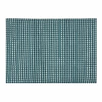 Set of 4 Turquoise Ribbed Woven Placemats, 13x18