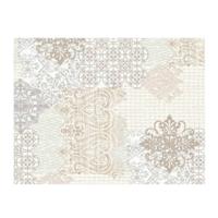 Neutral Patchwork Design Easy Care Tablecloth, 60x84