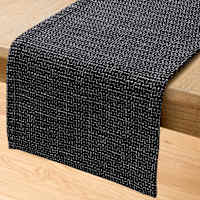 Black & White Rustic Table Runner, 72x14