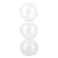 6.5In Clear 3 Bubble Glass Vase