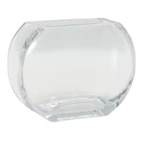 Flat Glass Vase, 5"