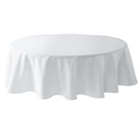 Basics Solid White Round Tablecloth, 70"