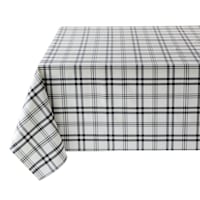 Black & White Thompson Plaid Tablecloth, 60x84