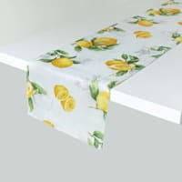 Yellow Lemon Print Table Runner, 14x72