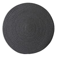 Avilla Charcoal Round Placemat, 15"