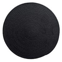 Avilla Black Round Placemat, 15"