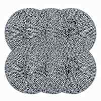 Set of 6 Alula Black Round Placemats, 15"
