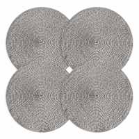 Set of 4 Emma Pebble Round Placemat, 15"