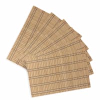 Set of 6 Brown Caribbean Bamboo Placemat, 12x18