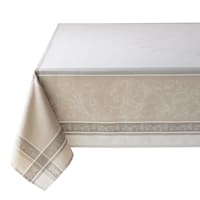 Cassandra Natural Jacquard Tablecloth, 60x104