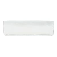 14In Long Oval Clear Glass Vase