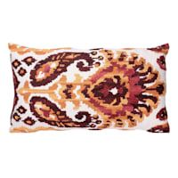 Auburn Aztec Embroidered Throw Pillow, 14x26