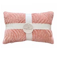 2-Pack Pink Textured Chenille Throw Pillows, 14x20