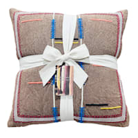 2-Pack Brown Southwestern Embroidered Throw Pillows, 20"