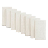 Set of 8 Ivory Cotton Napkins, 18"