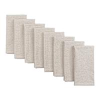 Set of 8 Neutral Cotton Napkins, 18"