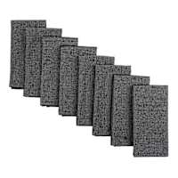 Set of 8 Black & Grey Mix Cotton Napkins, 18"