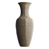 Warm Grey Bamboo Vase, 20.5"