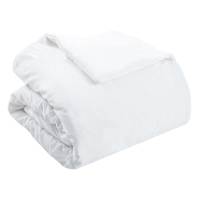 Providence 3-Piece White Cotton Velvet Comforter Set, King