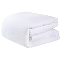 Providence 3-Piece White Cotton Velvet Duvet Set, King