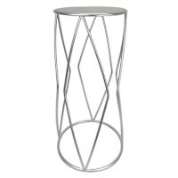 Providence Silver Metal Plant Stand, Large