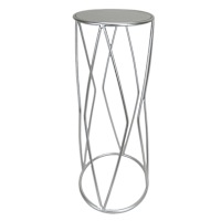 Providence Silver Metal Plant Stand, Small