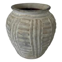 Grey Antique Madai Terracotta Vase, 8"