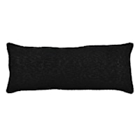 Crosby St. Black Soft Textured Boucle Throw Pillow, 14x36