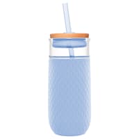 Ello Halogen Blue Glass Devon Tumbler, 18oz