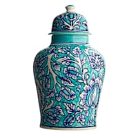 13In Ginger Blue Ceramic Vase
