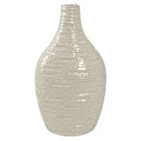 Neutral Tall Flat Bottle Vase, 12"