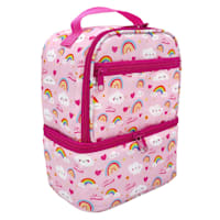 Rainbow Clouds Pink Kids Insulated Lunch Box