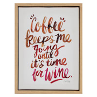 Coffee Keeps Me Going Framed Canvas, 6x8