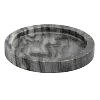 Dark Marble Circular Serving Tray, 8"