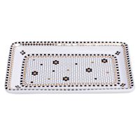 Black & White Tile Print Trinket Tray