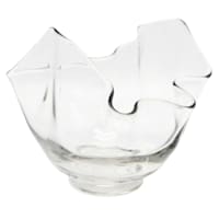 Clear Glass Wavy Bowl, 7"